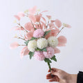 Artificial Flowers Chrysanthemum Set Fake Flower Leaf Stem for DIY Wedding Bouquets Flower Arrangements Party Home Decorations