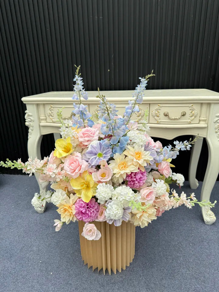 Customized Artificial Flower Ball Wedding Decoration Table Centerpiece Marriage Bouquet Road Lead Silk Floral Ball Display Props