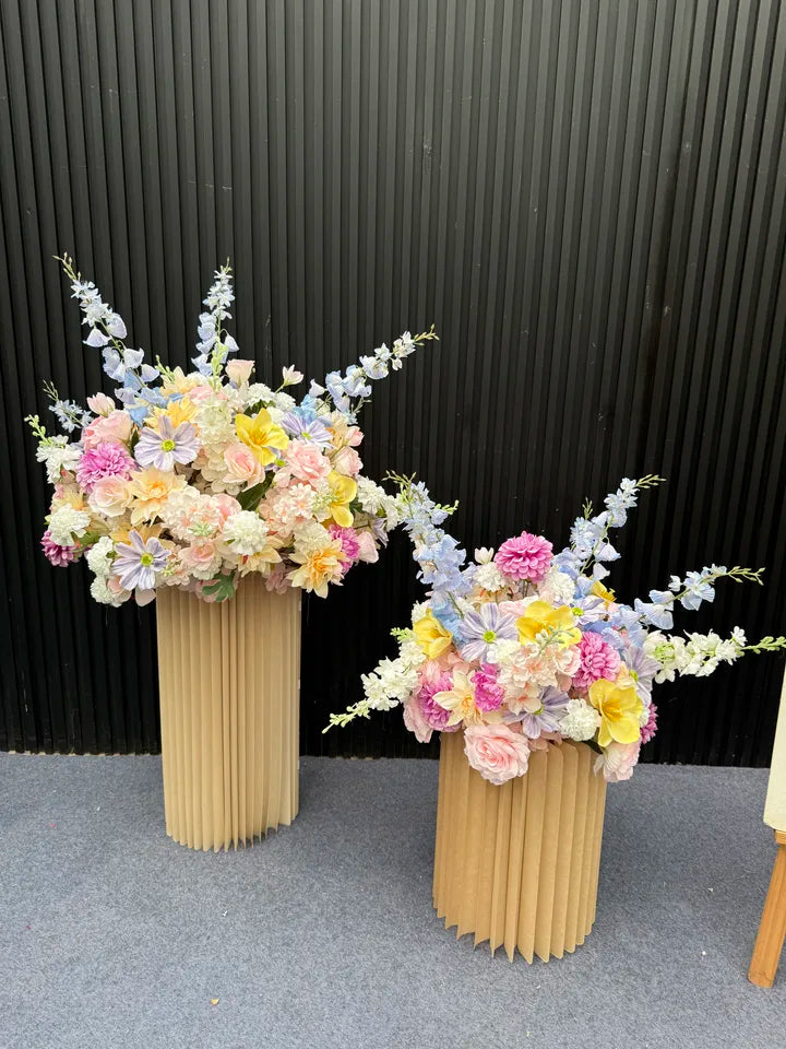 Customized Artificial Flower Ball Wedding Decoration Table Centerpiece Marriage Bouquet Road Lead Silk Floral Ball Display Props